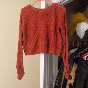 Urban outfitters orange cable knit sweater